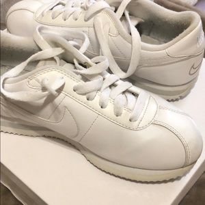 Nike white Cortez 5.5Y